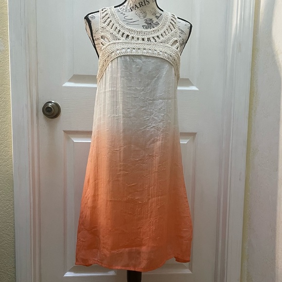 Sand & Spirit crochet tangerine ombré dress - Picture 1 of 5